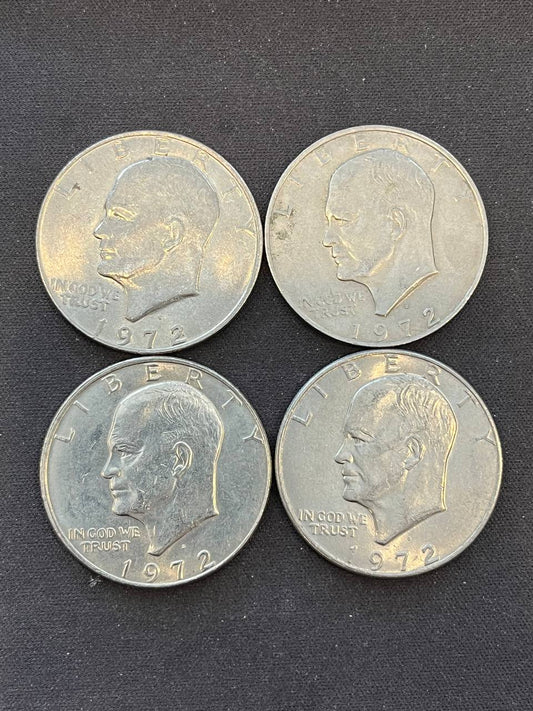 1972 One Dollar coin US (Pack of 4)