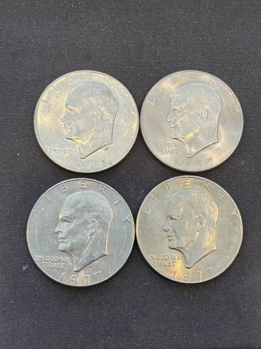 1977 One Dollar coin US (Pack of 4)